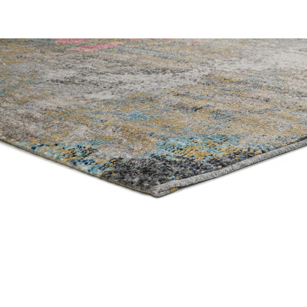 Thumbnail - Atticgo Webteppich, Mehrfarbig, Pastellblau, Beige, Rosa, Textil, Abstrakt, Rechteckig, 140x200 cm, Oeko-Tex® Standard 1...