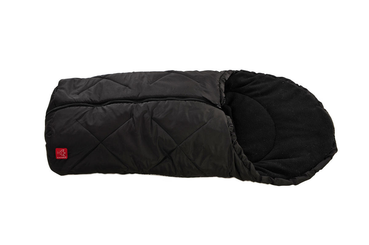 BABYSCHALENFUSSSACK Moo, black - Schwarz, Textil (40/4/80cm) - Kaiserbaby