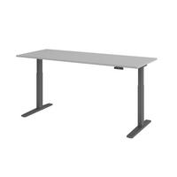 SCHREIBTISCH elektrisch XMKA 80/200/74 cm in Grau/Graphitfarben - Graphitfarben/Grau, Holzwerkstoff (80/200/74cm) - bümö