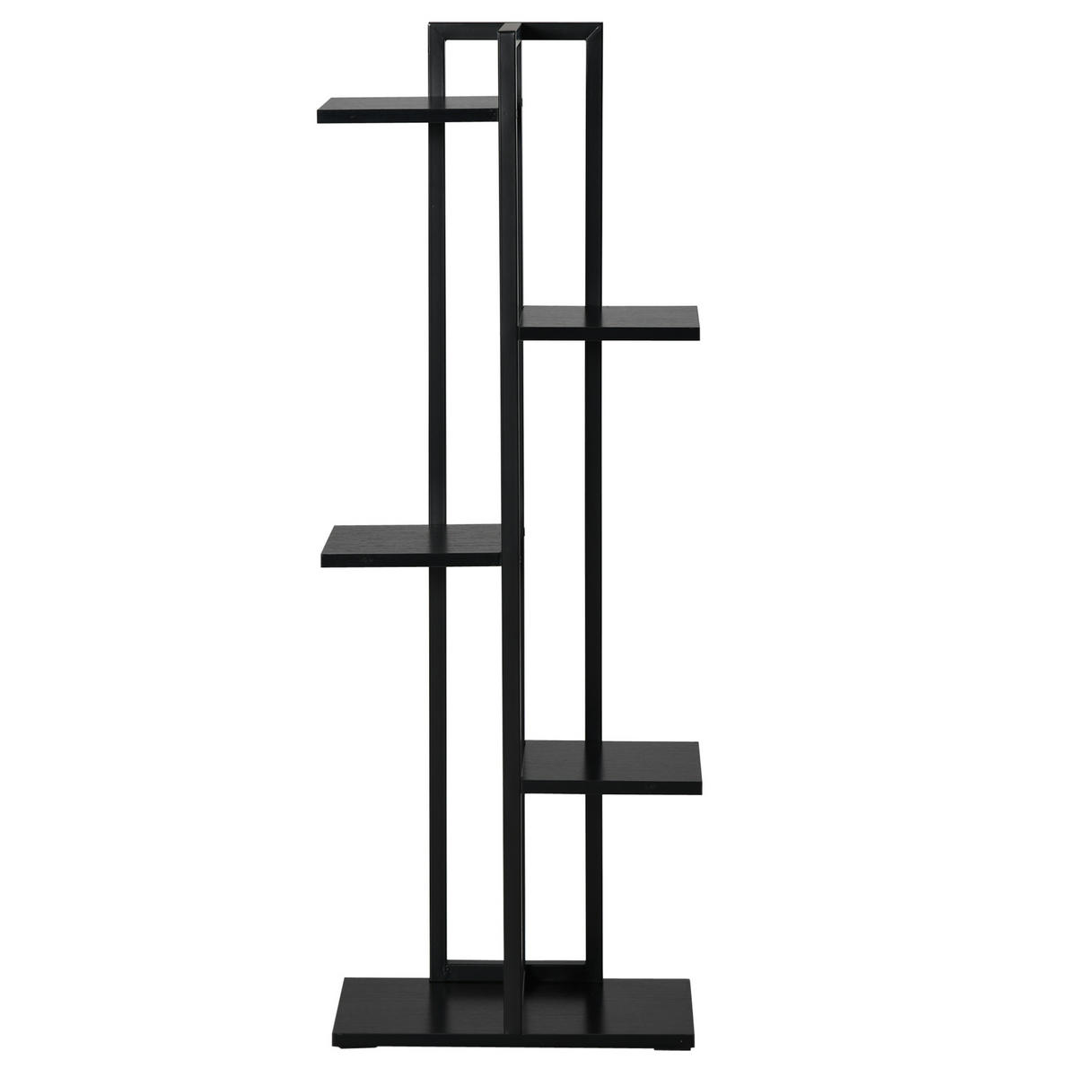 BLUMENTREPPE DE-12247 5-stufig, 40/22/113 cm, ma/. 2 kg pro Etage Schwarz - Schwarz, Holzwerkstoff (22/113/40cm) - ComfortXL