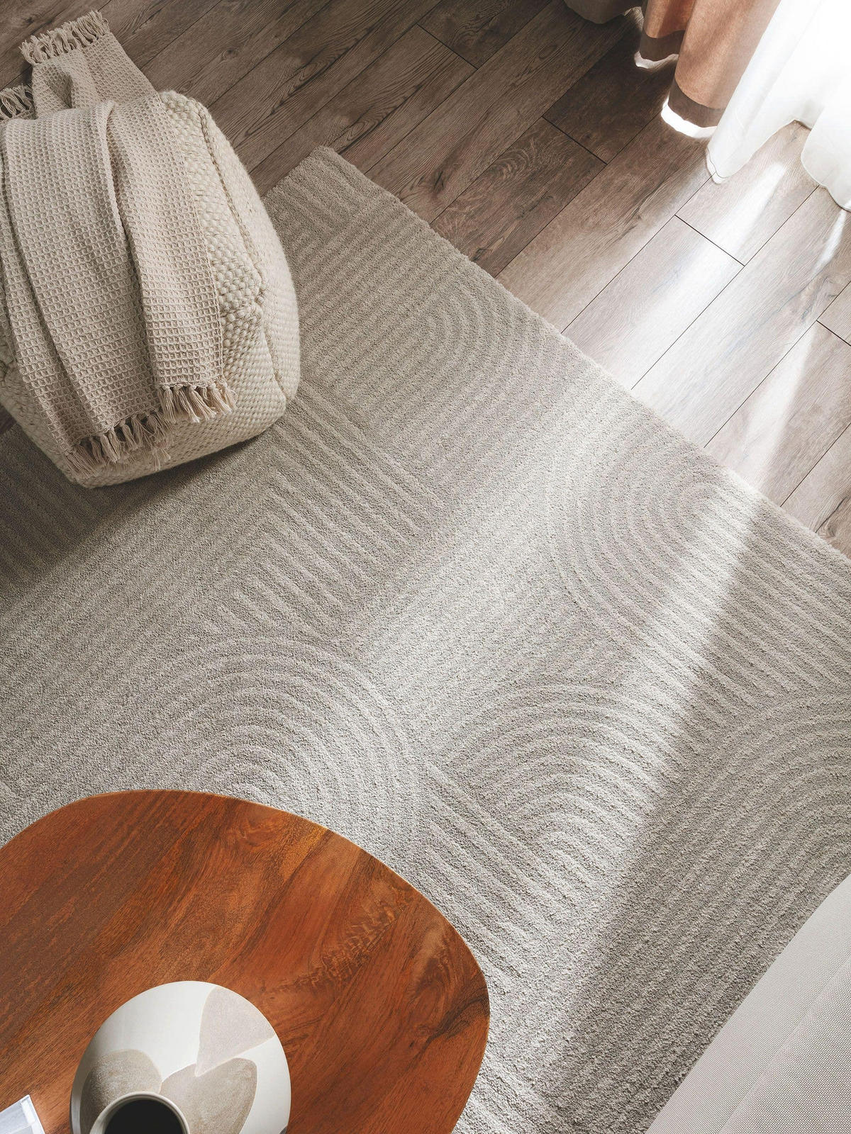 TEPPICH Tacoma Hellgrau 120x170 cm - Hellgrau, Textil (120/170cm) - benuta Nest