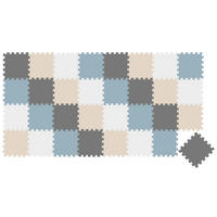SPIELMATTE ab Null - 360/120/1 cm Puzzlematte Graublau/Beige/Weiß/Grau - Multicolor, Kunststoff (30/30cm) - Littletom