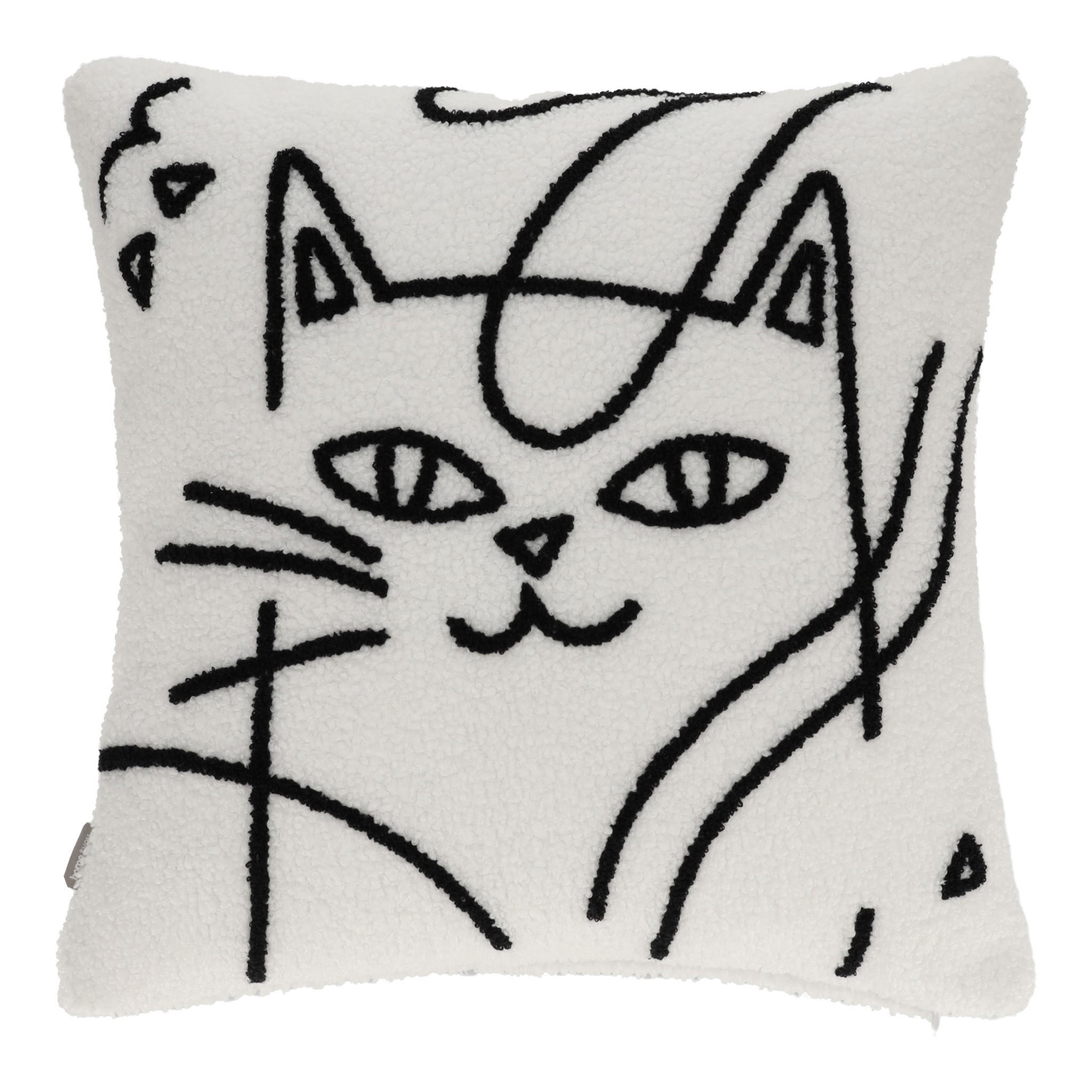 KISSENBEZUG Katzo - Schwarz, Textil (45/45cm) - home&you