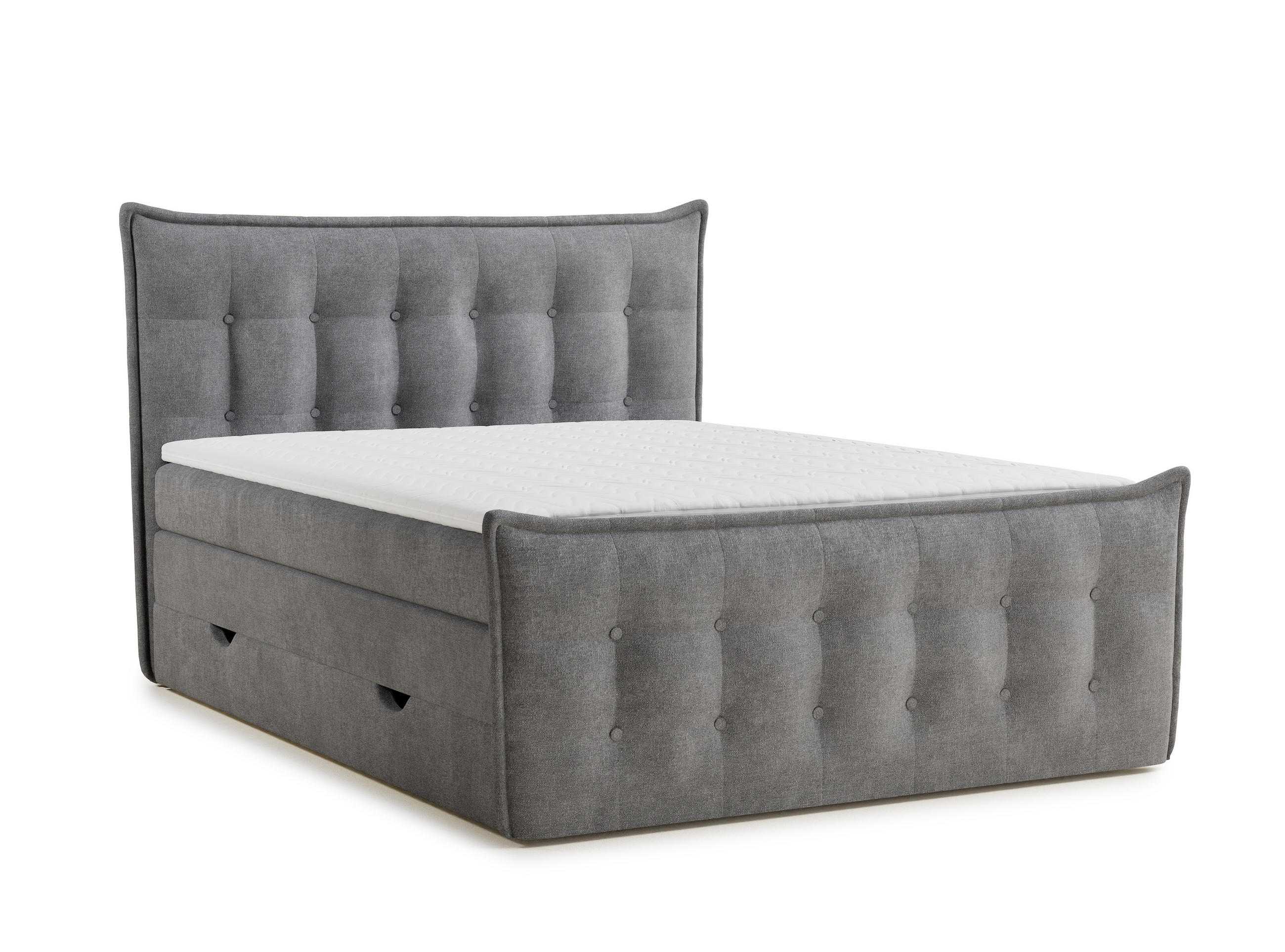 Maison de Reve Boxspringbett Grau 160x200 cm