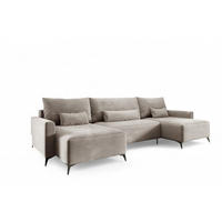 WOHNLANDSCHAFT Silves - Beige, Holzwerkstoff/Textil (382/81/148cm) - Fun Möbel