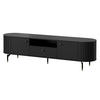 TV-LOWBOARD Zante 180 2D1S 05 - Goldfarben/Schwarz, Holzwerkstoff/Metall (181/49/40cm) - MIRJAN24