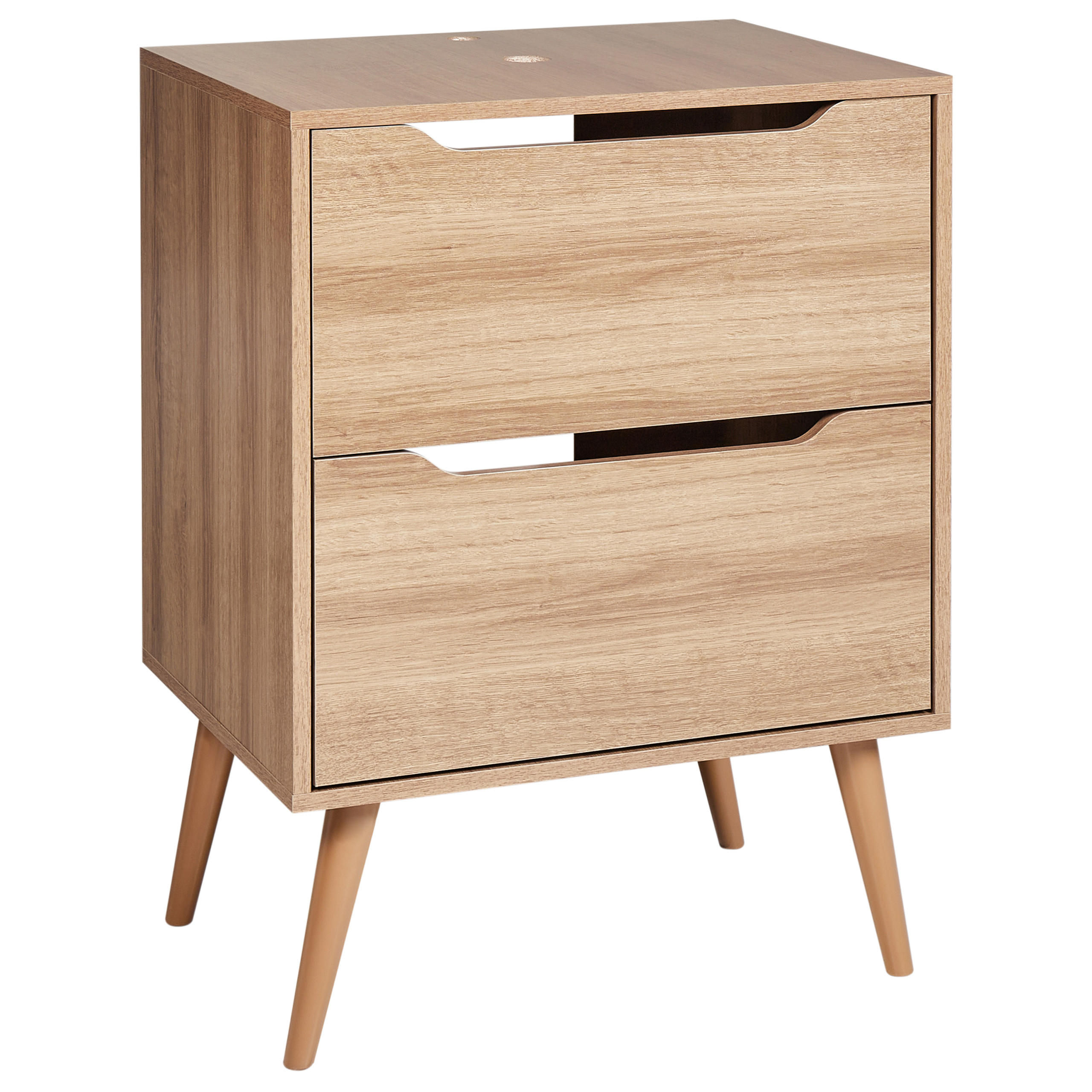 WASCHBECKENUNTERSCHRANK 60 cm Hellbraun Cariacica - Hellbraun, Holzwerkstoff (60/80/45cm) - Beliani