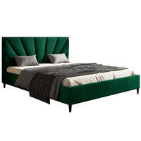 BETT Grün LUXO 3 Gepolstert Auf Holzbeinen 120x200 cm - Grün, Textil (120/200cm) - Sepro Meble