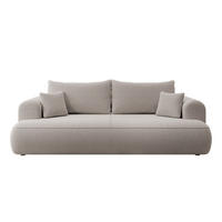 SCHLAFSOFA Ovo Dunkelbeige Boucle - Sandfarben, Textil (250/93/110cm) - Selsey