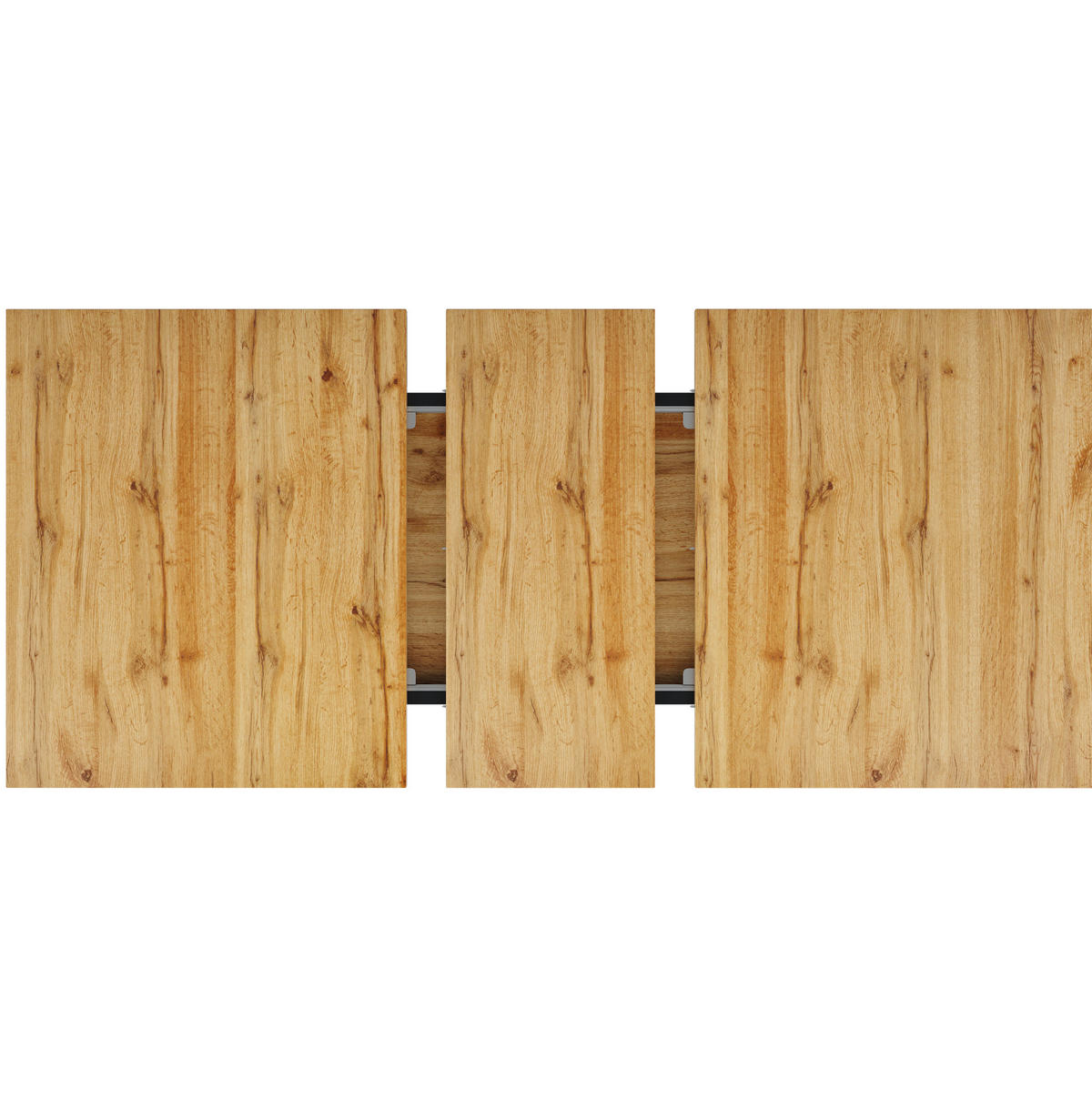 JEDÁLENSKÝ stôl 120/160/80/76 cm, MDF a kov, dekor dreva, rozkladací - prírodná farba, kompozitné drevo (120/80/76cm) - BEAOK
