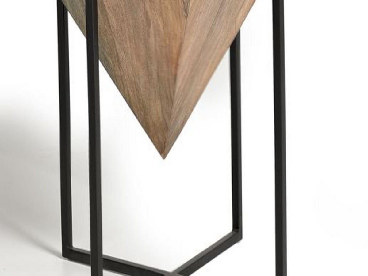 COUCHTISCH aus Metall und Holz - Braun, Holz (50/50/63cm) - Giner y Colomer