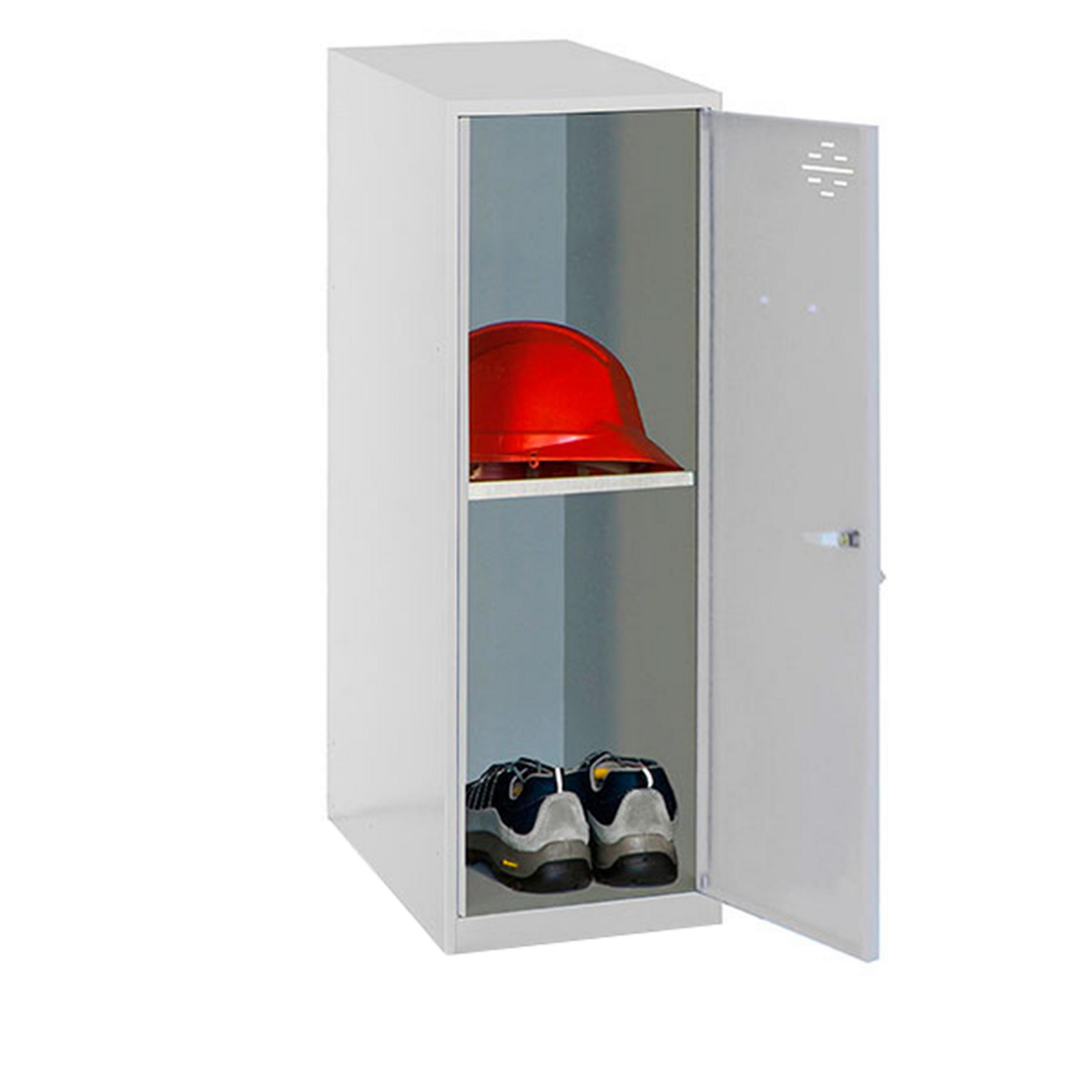 SCHLIESSFACHSCHRANK Amego HxBxT 91,5x40x50 cm 1x Fachboden Ohne Standfüße Grau-Grau - Grau, Metall (40/91.5/50cm) - PROREGAL
