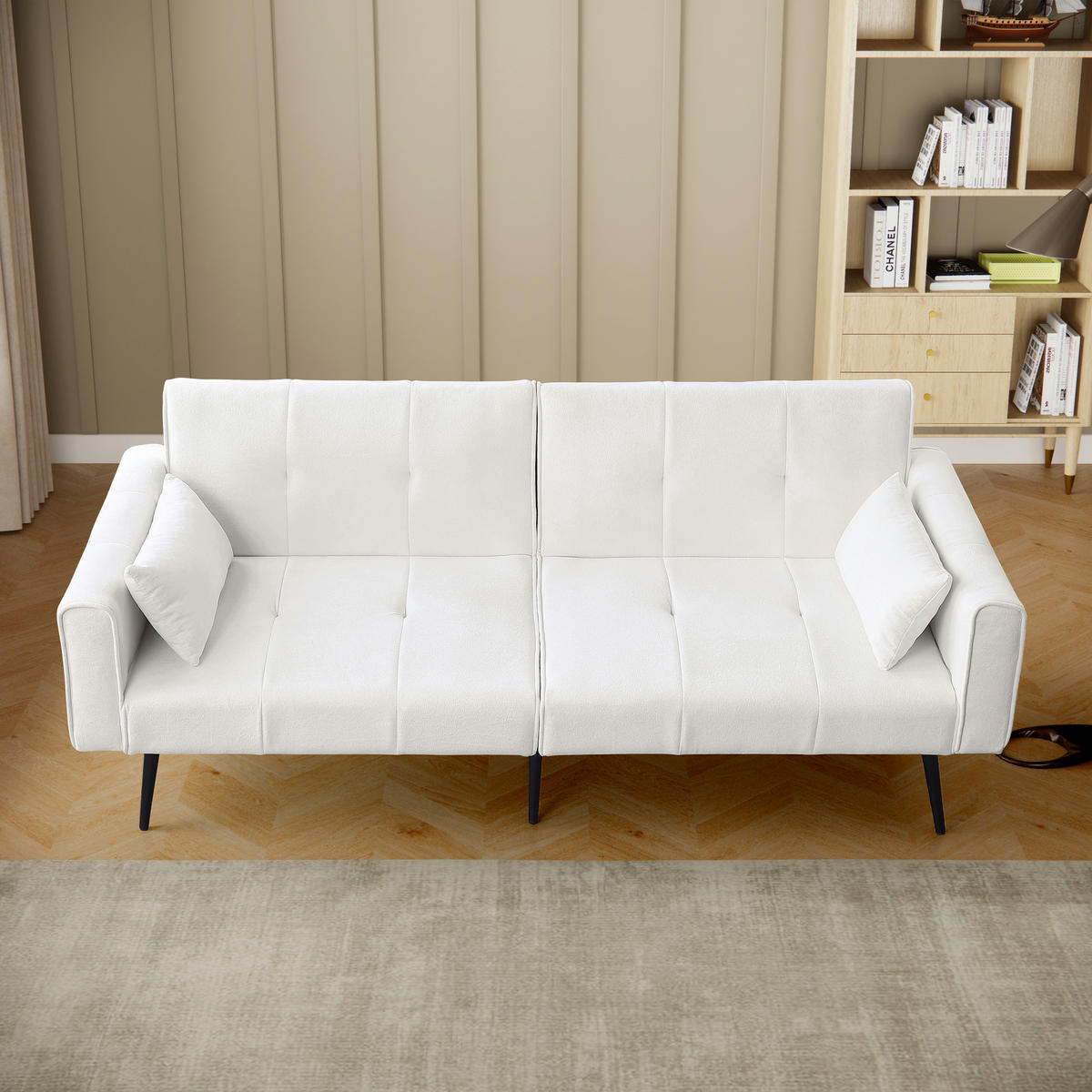 SCHLAFSOFA 175/71/71 cm Beige Cord - Beige, Textil (175/71/71cm) - Oxeza