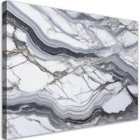 WANDBILD grau weißer marmor glamour abstrakt - Weiß, Textil (120/80cm) - Feeby