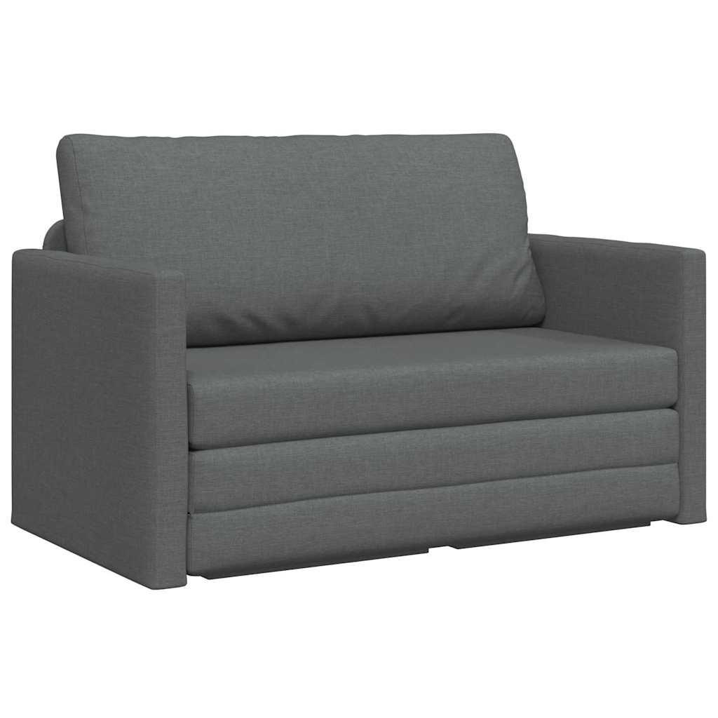 SCHLAFSOFA 110Cm Dunkelgrau Stoff - Grau, Textil (71/78/124cm) - vidaXL