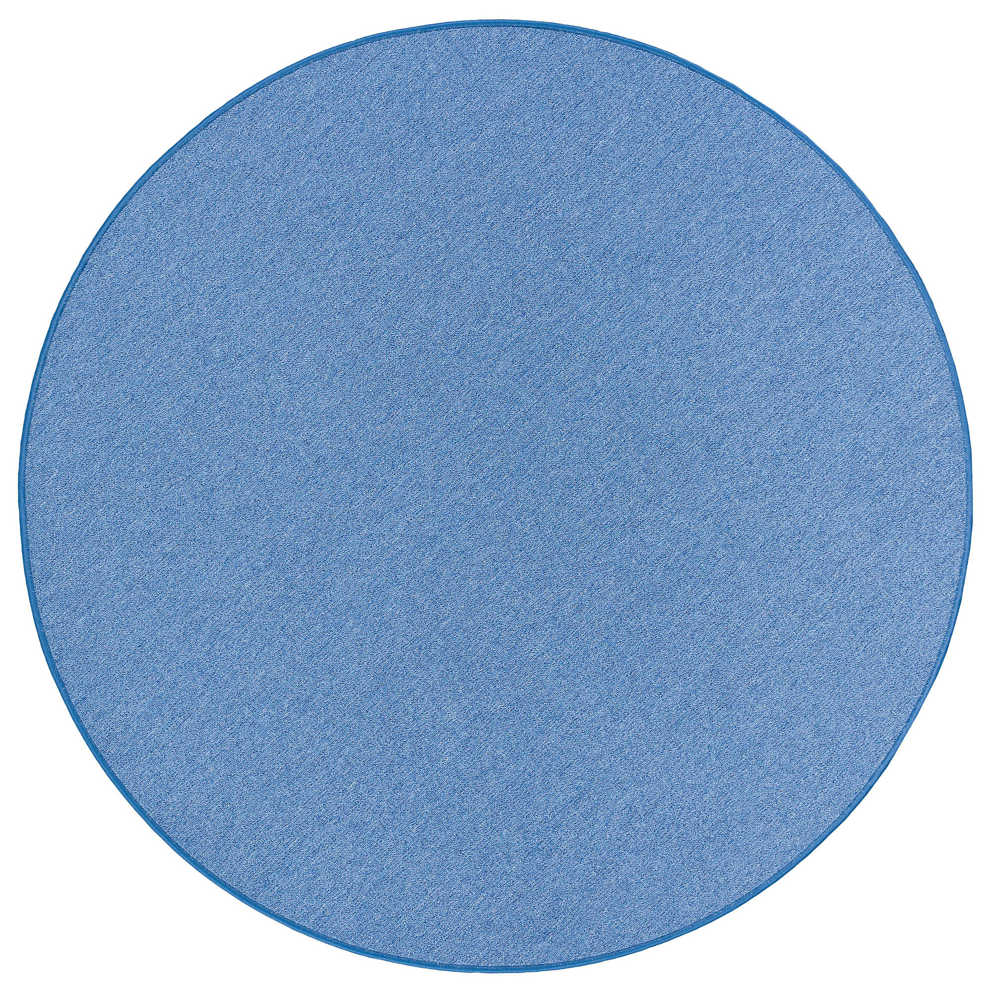 FEINSCHLINGEN VELOUR TEPPICH STRONG RUND - Blau, Textil (200/200cm) - Snapstyle