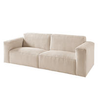 3-SITZER SOFA - Creme/Schwarz, Textil (240/75/96cm) - home24