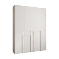 DREHTÜRENSCHRANK 245,5/190/50 4-türig - Schwarz/Weiß, Holz/Metall (190/245.5/50cm) - Abiks Möbel