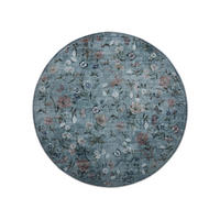 TEPPICH Milly waschbar Multicolor/Grau ø 160 cm rund - Multicolor/Grau, Kunststoff/Textil (160/160cm) - benuta