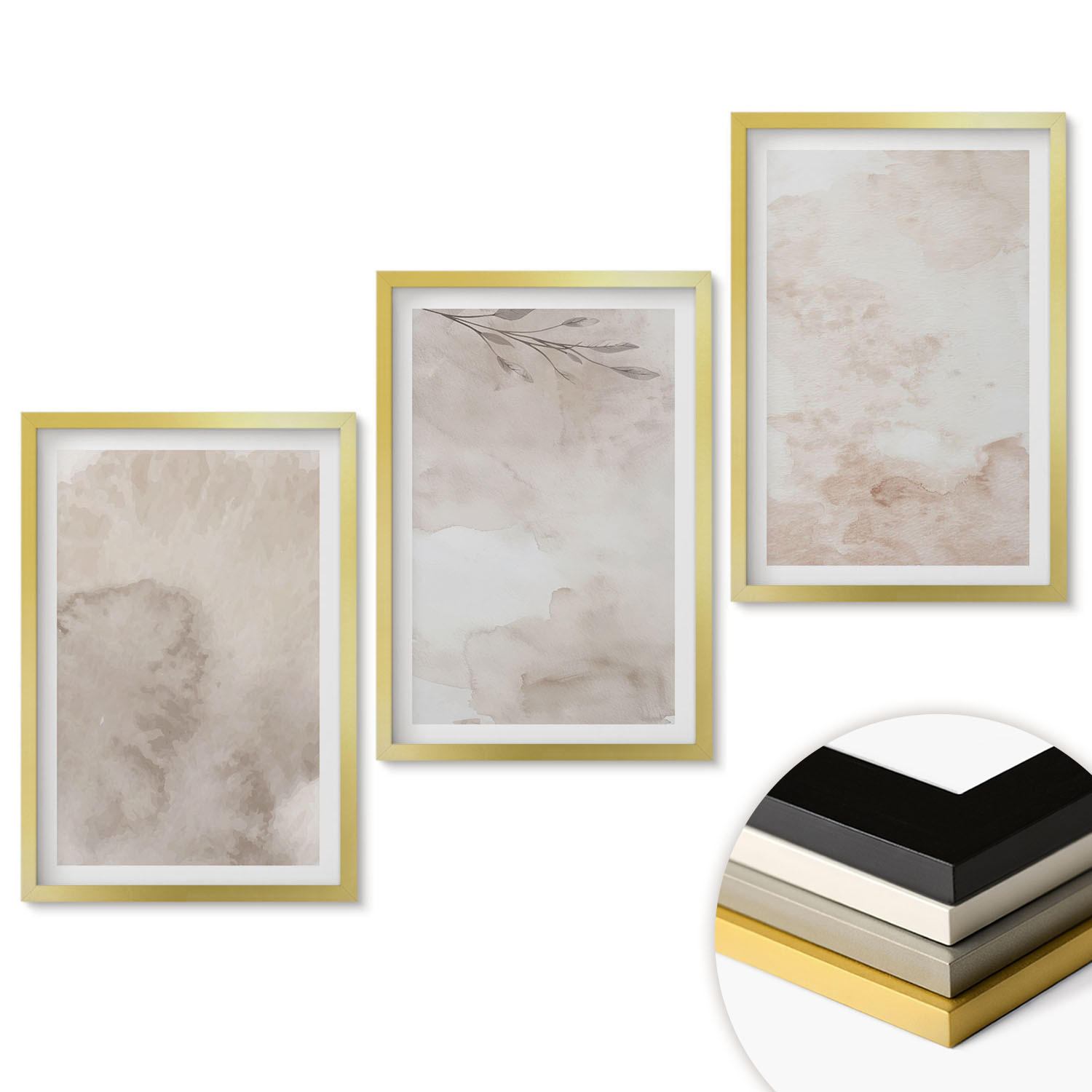 ArtPrintCave Wandbilder Gold 40x60 cm