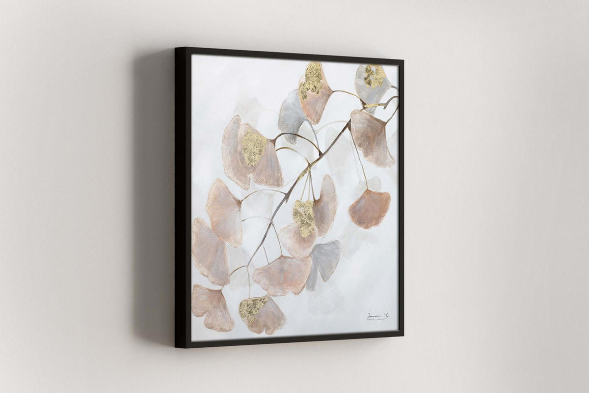 OLEJOMAĽBA 80/80 cm, More a pláž - hnedá/béžová, drevo/textil (80/80cm) - KUNSTLOFT