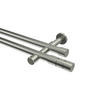 GARDINENSTANGEN-SET Prestige Elanto 140 cm, 2-läufig (ohne Ringe), 20 mm Ø Edelstahl-Optik - Edelstahlfarben, Metall (140cm) - INTERDECO