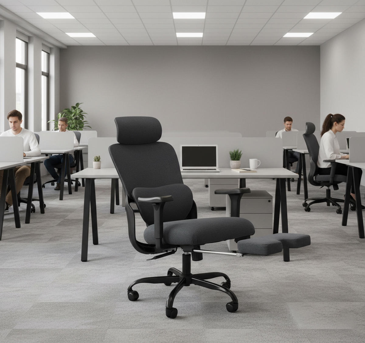 BÜROSTUHL Exion schwarz/schwarz - Schwarz, Kunststoff/Metall (69/133/70cm) - TPFLiving