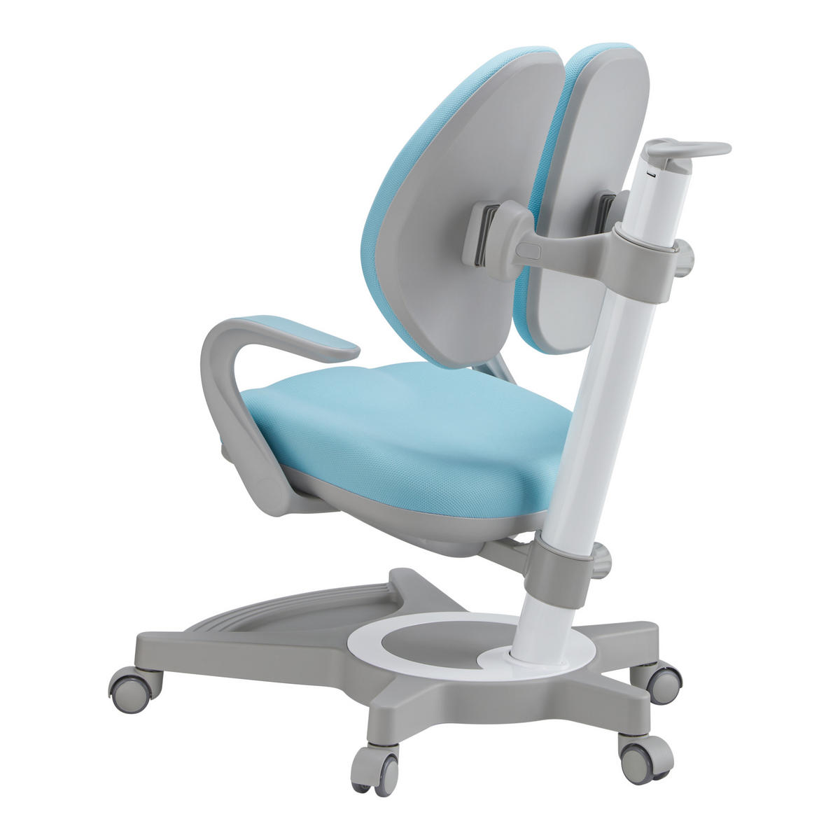 KINDERSCHREIBTISCHSTUHL Partille - Hellblau, Kunststoff/Textil (55/99/76cm) - [en.casa]