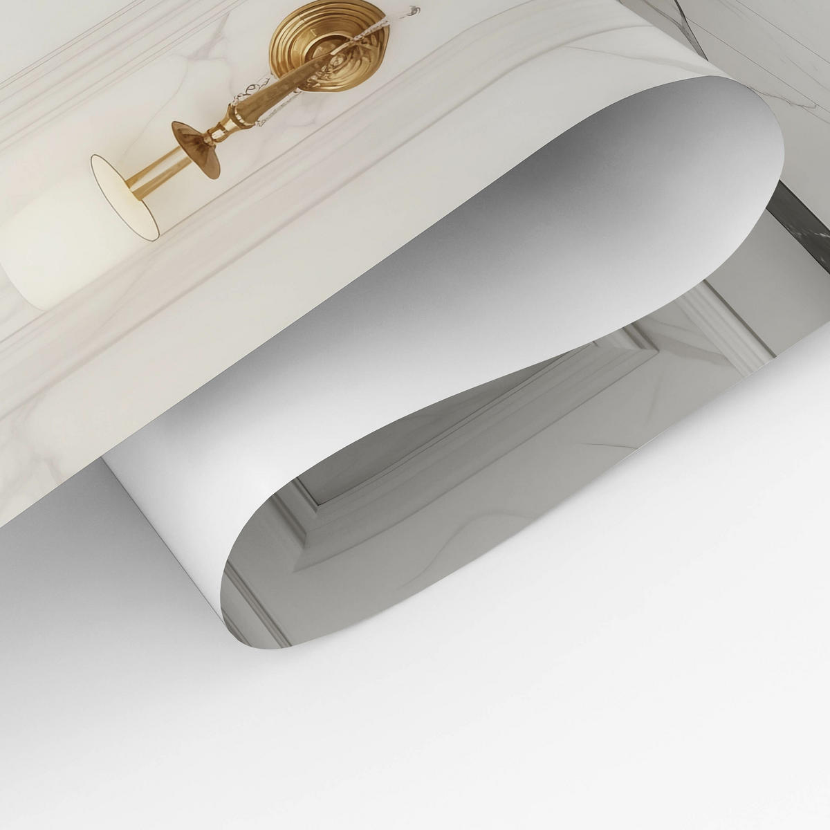 POSTER für WC Badezimmer KUH Bulle mit Zeitung auf Toilette Abstraktion 50x70cm - Gelb/Schwarz, Papier (50/70/70cm) - Muralo