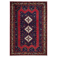 ORIENTTEPPICH handgeknüpft Afshar Blau 243/166 cm Schurwolle - Blau, Textil (166/243cm) - Looma