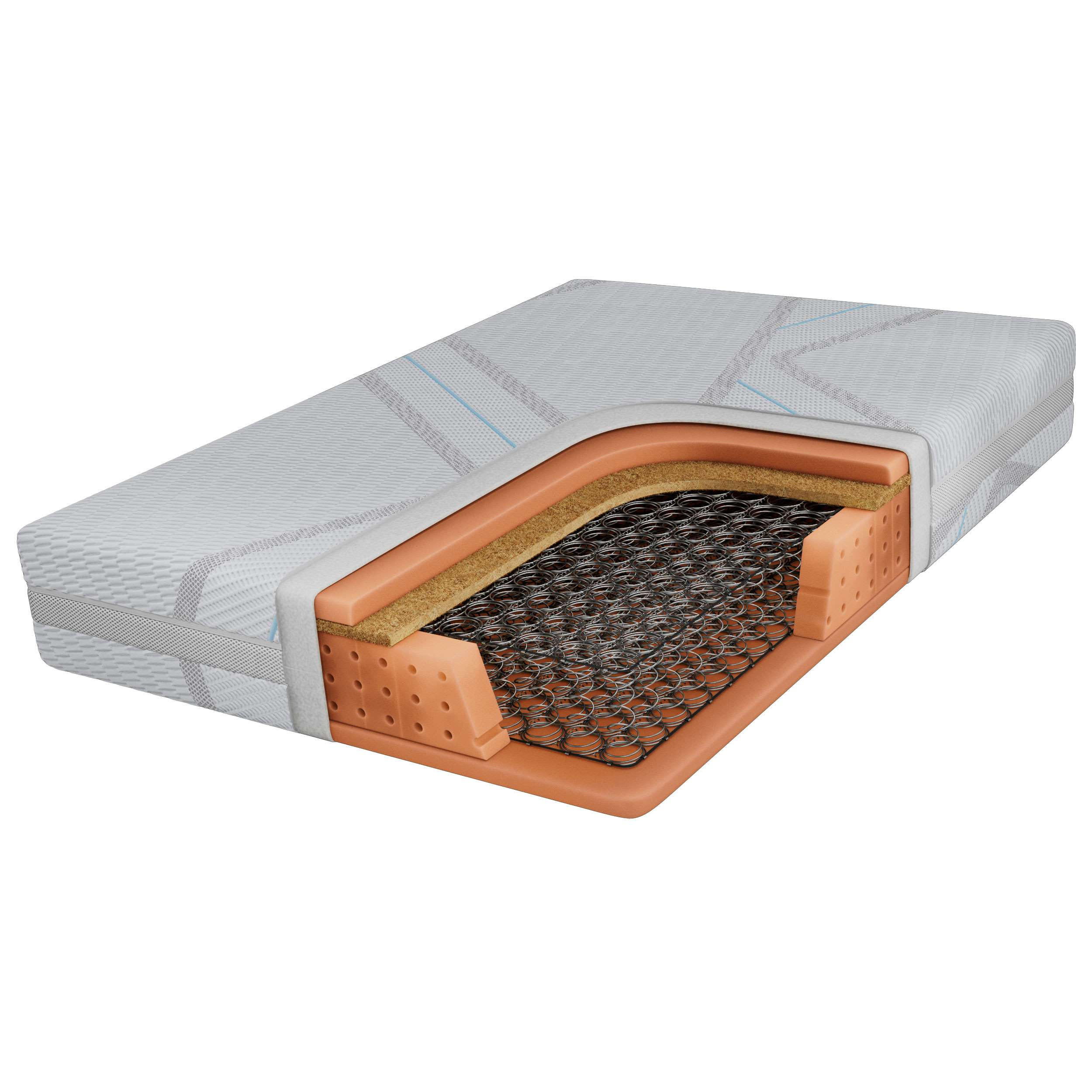 FEDERKERNMATRATZE NOVA - 140/200 - H3/H4 - Lux - Hellgrau, Textil (140/200cm) - MKS