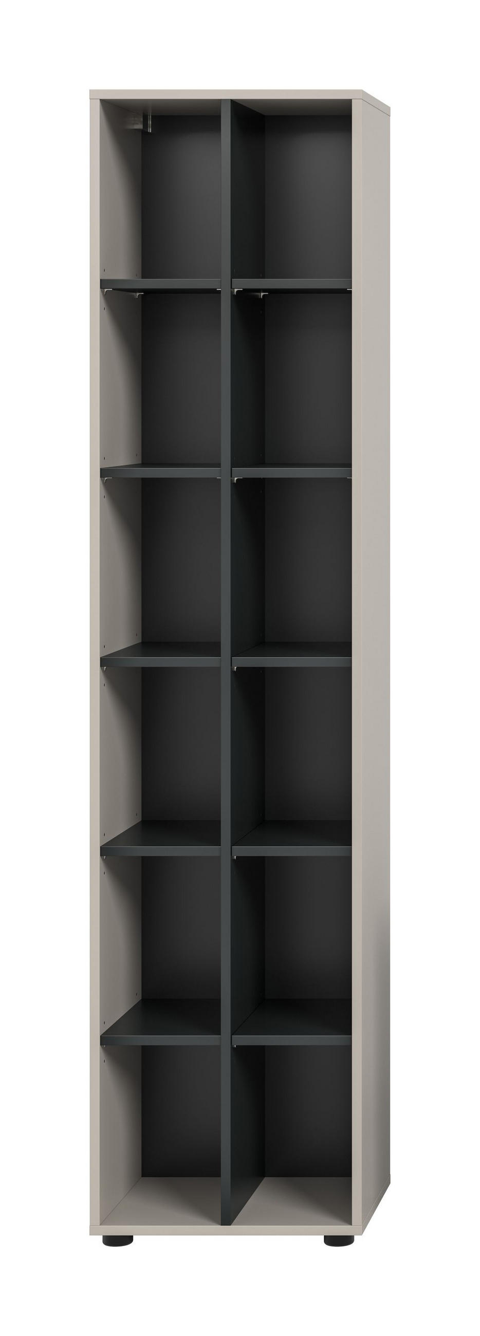 STAURAUMREGAL Nola (B/H/T: ca. 45/192/35 cm) in Kaschmir/Kaschmir - Kaschmir, Holzwerkstoff (45/192/35cm)