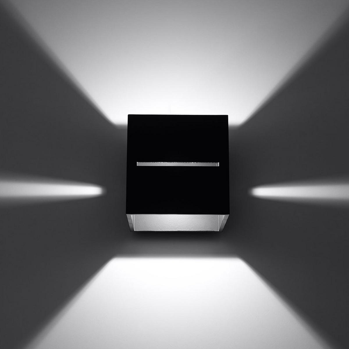 WANDLEUCHTE Aluminium Schwarz UP DOWN - Schwarz, Metall (10/30/12cm)