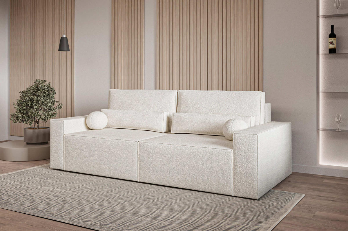 SCHLAFSOFA - Denver mini - Weiß (Anthology 1) - Weiß, Holzwerkstoff (248/92/110cm) - Möblo
