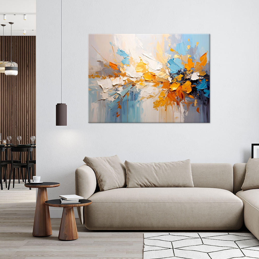 LEINWANDBILD Abstrakt Bunt 120x80cm - Multicolor, Textil (120/80cm) - Feeby