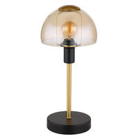 TISCHLEUCHTE KOKKINI Glas Gold Schwarz - Goldfarben, Glas (15/15/32cm) - Globo Lighting
