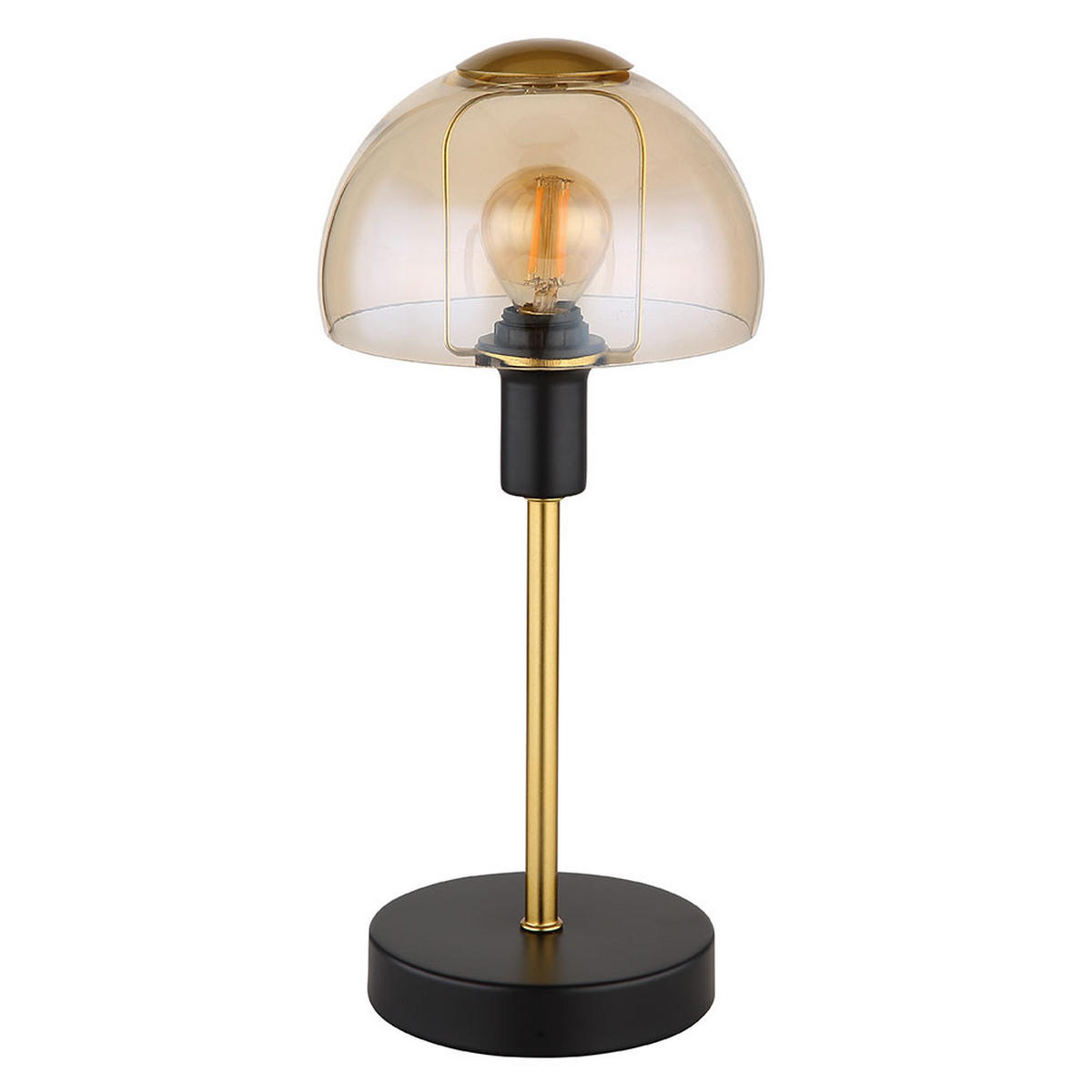 TISCHLEUCHTE KOKKINI Glas Gold Schwarz - Goldfarben, Glas (15/15/32cm) - Globo Lighting