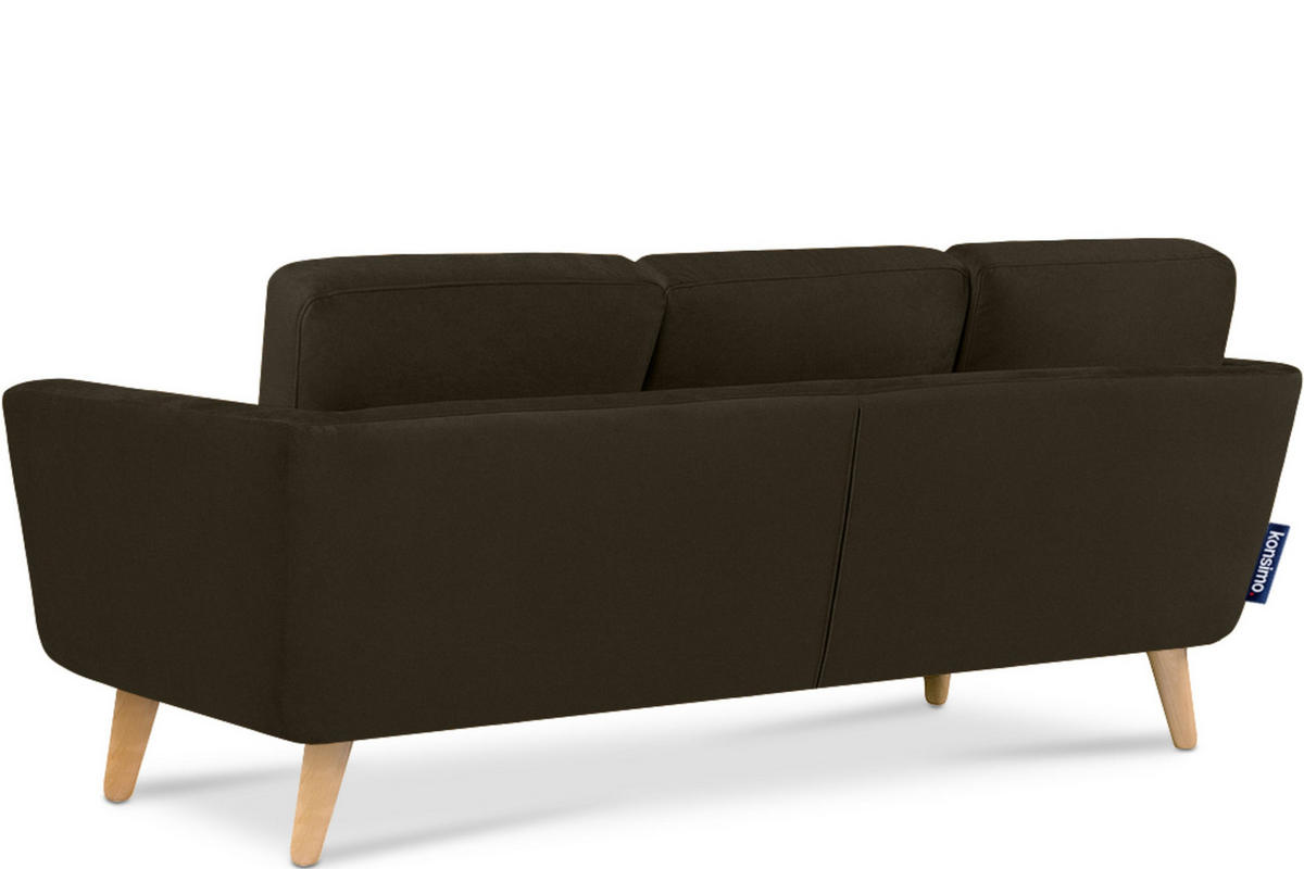 ECKSOFA-RECHTS TAGIO 3/4 Sitzer, braun - Braun, Buchenholz/Textil (190/151cm) - KONSIMO®