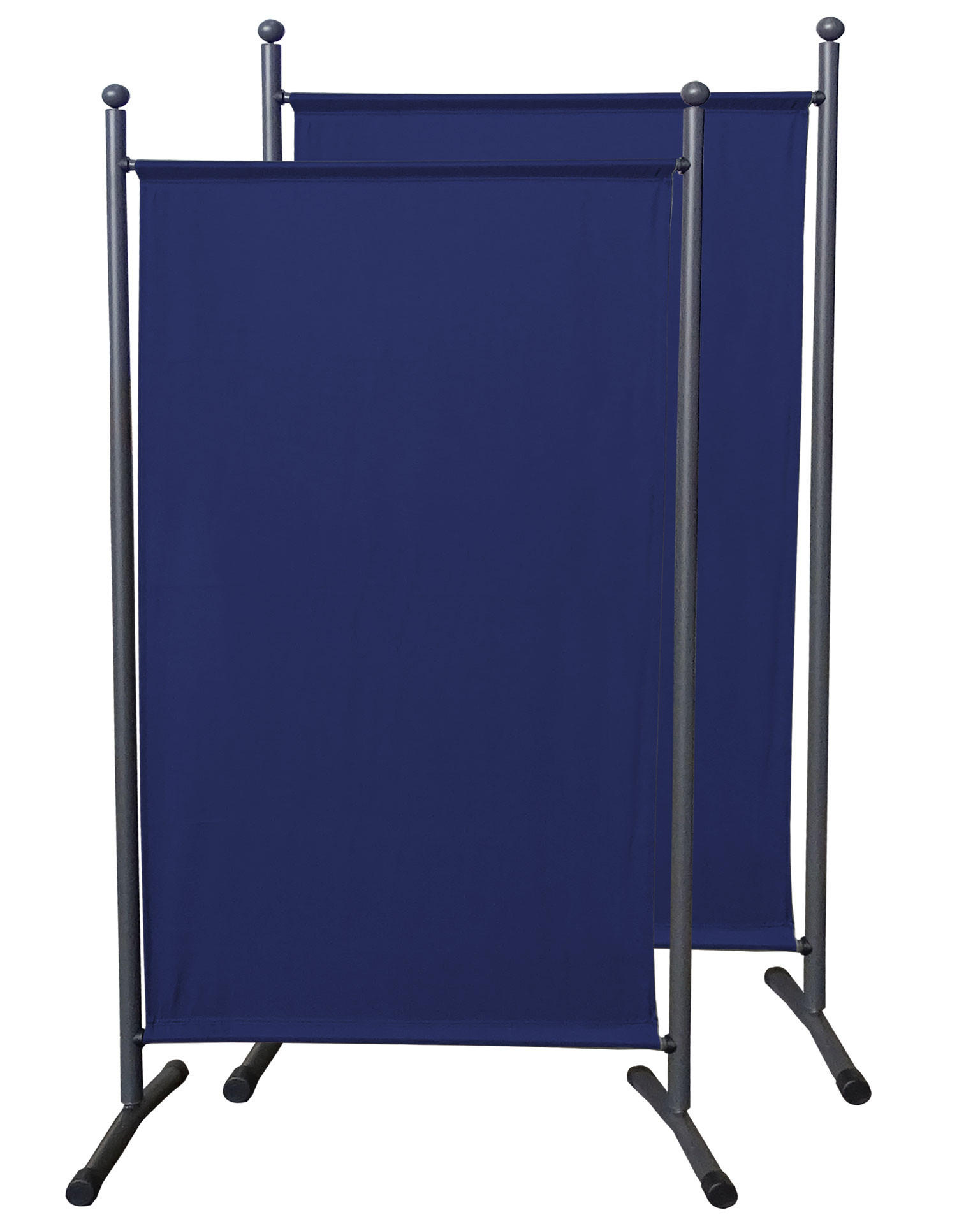 PARAVENT 2 Stück 1-tlg. 180x78 cm Blau - Blau, Metall (78/180cm) - QUICK STAR