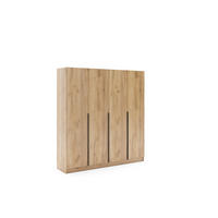 DREHTÜRENSCHRANK Riva 200 cm Craft Gold - Goldfarben, Holzwerkstoff (200/215/61cm)