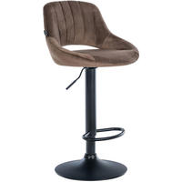 BARHOCKER Samt Braun - Schwarz/Braun, Textil/Metall (47/85/48cm) - CLP