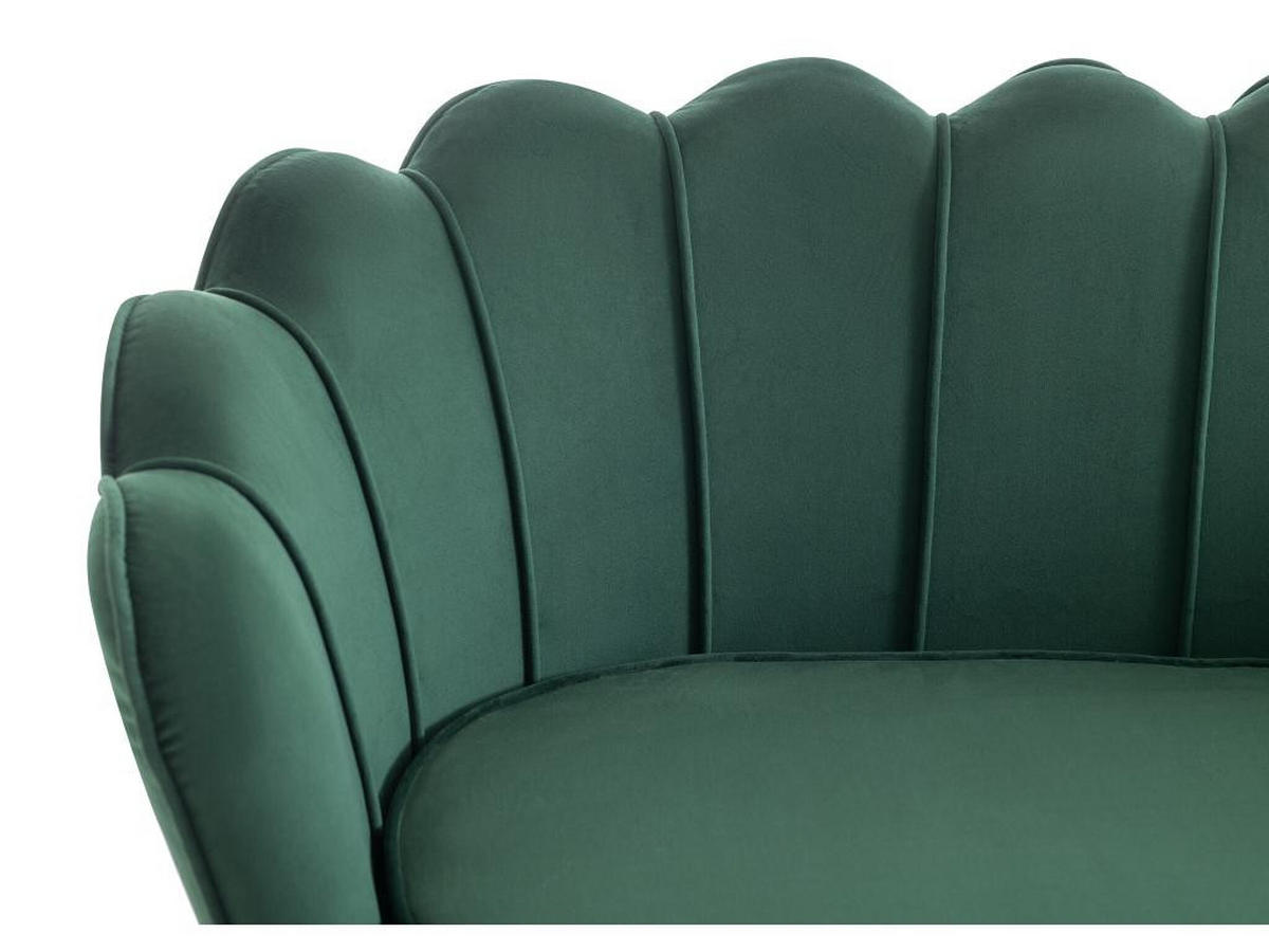 MUSCHELSOFA 2-Sitzer - Samt - Tannengrün - DANDELION - Grün, Textil (73/78/124cm) - Pascal Morabito