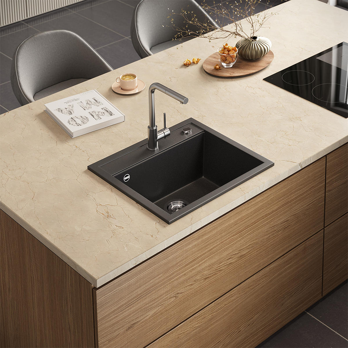 UMYVADLO Paris Černá - černá, keramika (57/20/51cm) - Bergstroem