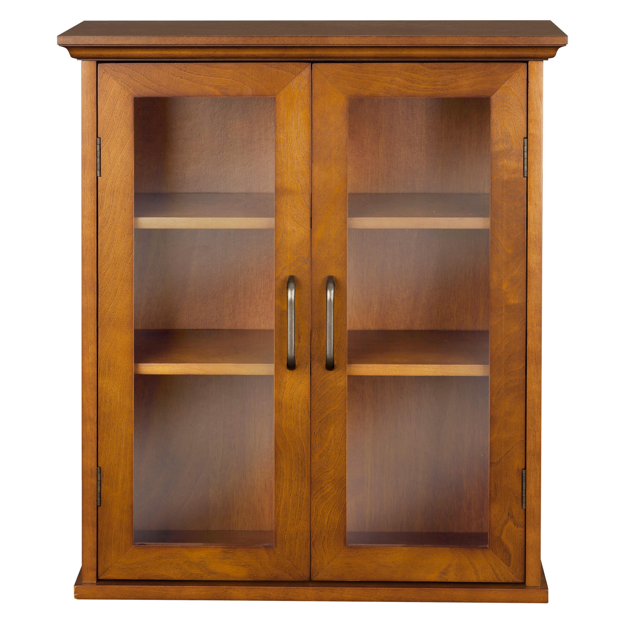 WANDBADSCHRANK mit Glastüren, 61cm, Braun - Braun, Holzwerkstoff (22/61/52cm) - Teamson Home