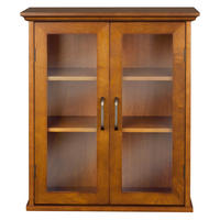 WANDBADSCHRANK mit Glastüren, 61cm, Braun - Braun, Holzwerkstoff (22/61/52cm) - Teamson Home