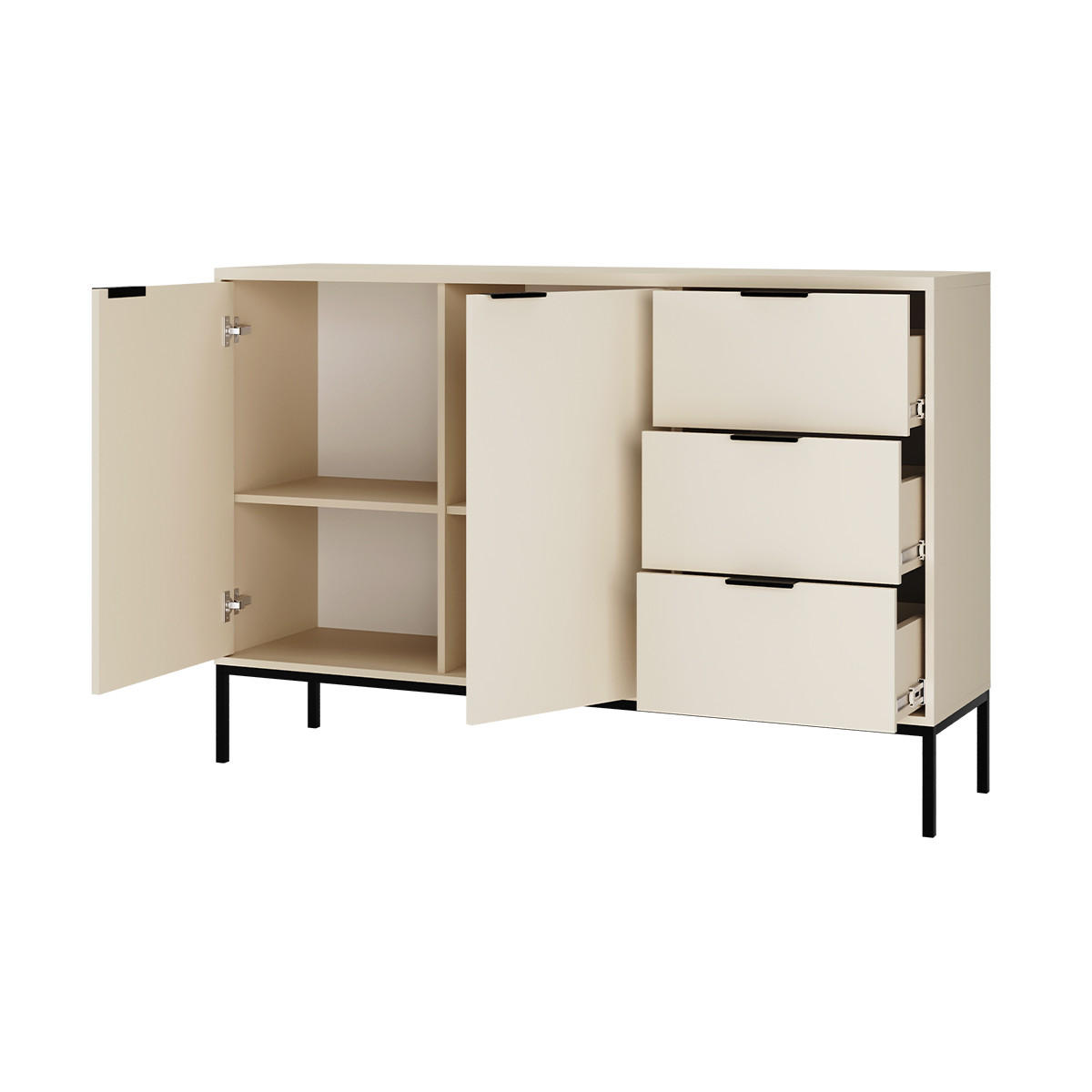 SIDEBOARD Seattle Kaschmir - Beige, Holzwerkstoff (150/100.4/40cm) - Petits-meubles