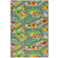 KINDER SPIEL STRASSENTEPPICH - Grün, Textil (80/160cm) - Snapstyle