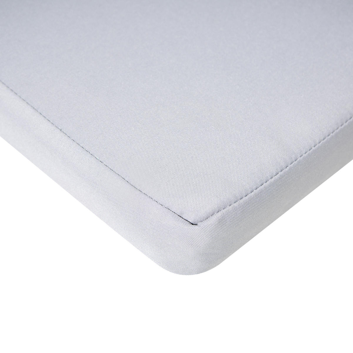 Gartenstuhlkissen Hellgrau 46/46 cm Sassari Premium - Hellgrau, Textil (46/5/46cm) - Beliani