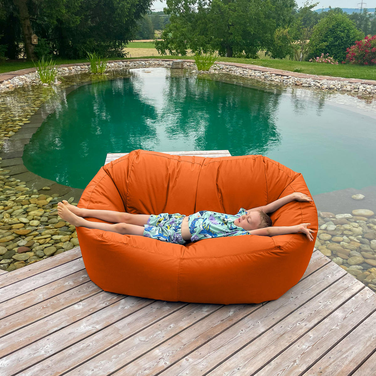 SITZSACK SOFA Lounge orange für Indoor und Outdoor - Orange, Textil (1600/60/1000cm) - Bruni