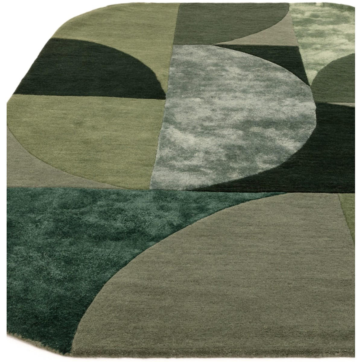 TEPPICH Moderner aus Wolle für Wohn- und Schlafzimmer LAVO Grün 200 x 290 cm - Grün, Naturmaterialien (200/290cm) - Novatrend